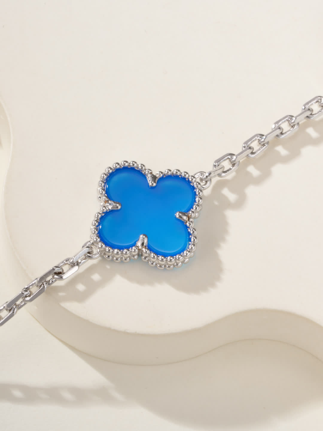 Van Cleef & Arpels Magic Alhambra Blue Enamel Bracelet